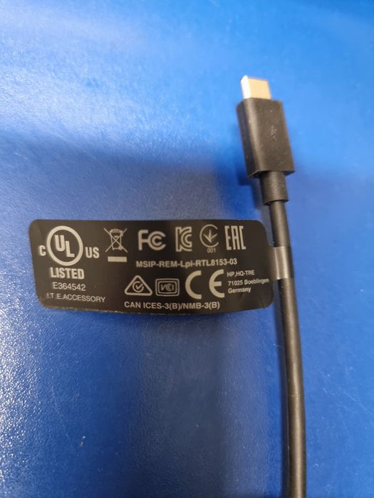 Adaptor HP USB-C Tata - RJ45 Mama, negru
