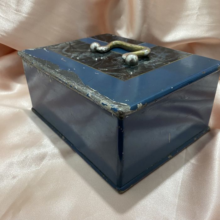 Cutie de valori/seif din fier, grea, cu cheie