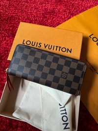 Portofel original Louis Vuitton Clemence Damier Ebene Canvas