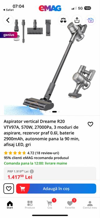 Aspirator vertical Dreame R20