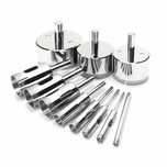Set 10 carote diamantate pentru gaurit gresie faianta sticla 6-68mm