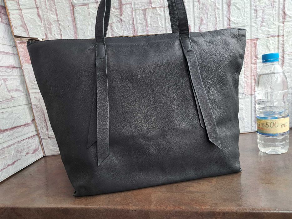 дамска чанта,Coccinelle,черна кожена торба-естествена кожа