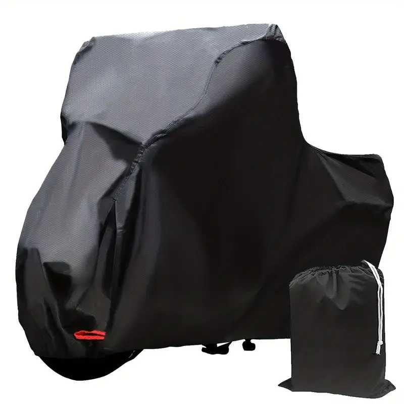 Prelata moto husa motocicleta neagra XXL puf interior 245x125x105cm