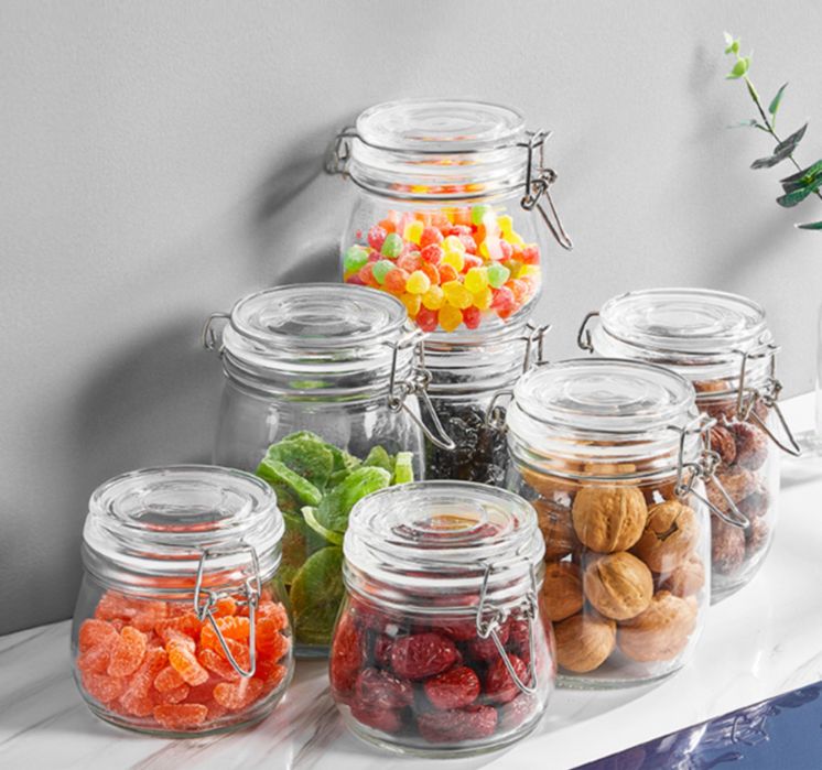 Банки с крышкой Bormioli Rocco FIDO (Италия), стекло, 0.5 л., 4 шт.