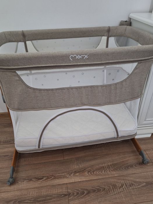 Pat 4in1 MoMi Smart Bed, Inaltime Reglabila, Cadru Poliester/Otel, 15k