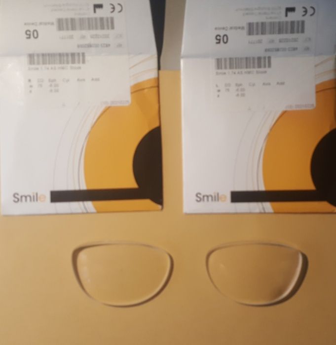 Lentile ochelari vedere, dioptrie -6,00, subtiate.