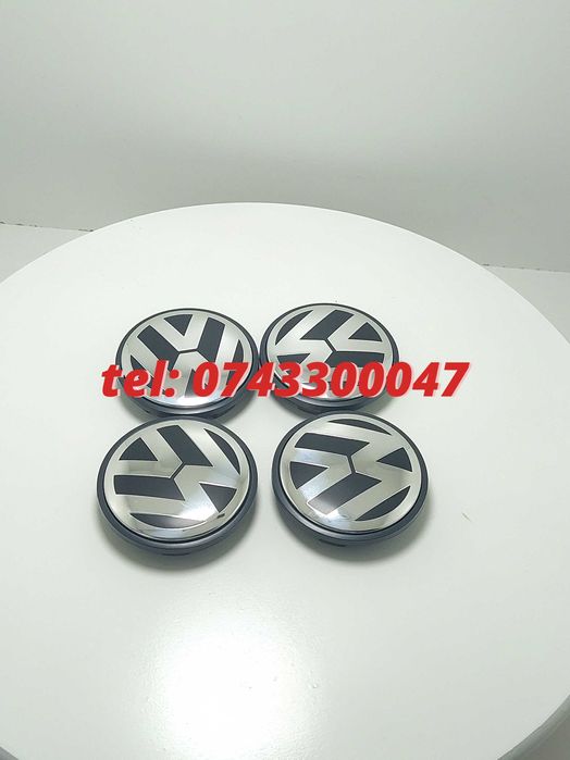 Set 4 Buc Capace Janta Aliaj Negru Cu Argintiu Vw