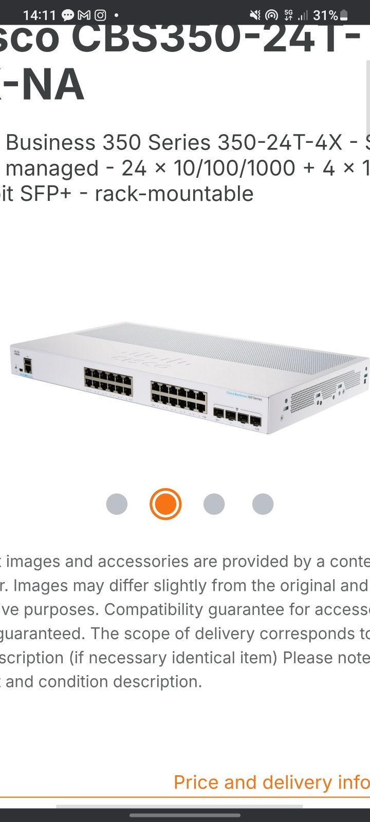 Switch Cisco 24 porturi
