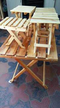 Разборный набор стола и 4 стула
