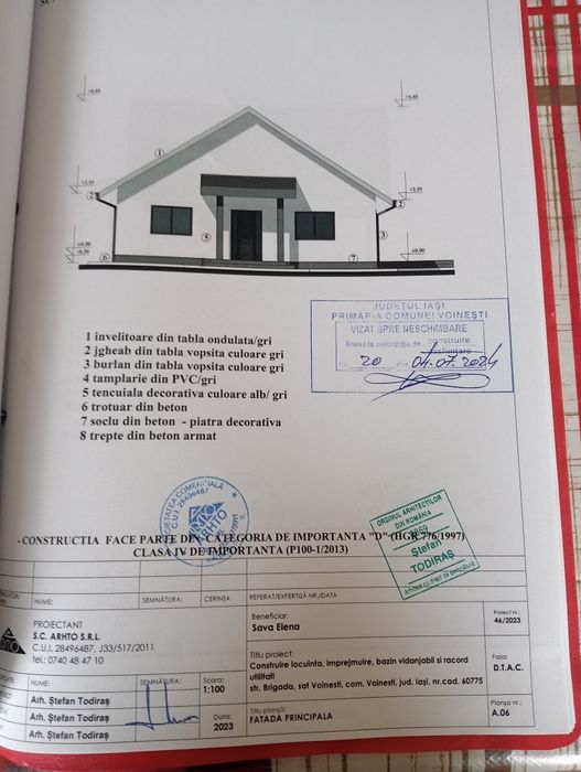 Casa la roșu de vânzare