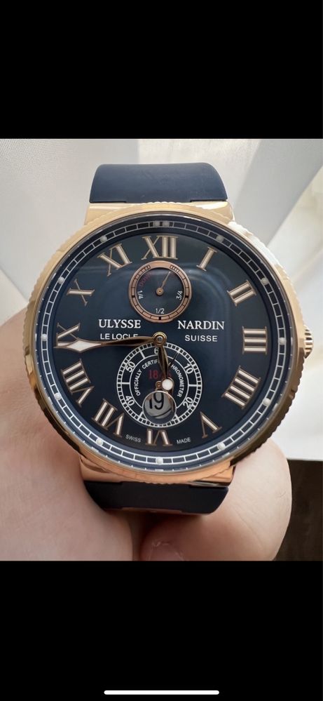 Ulysse Nardin Maxi Marine 43mm 18K Rose Gold Перфектен