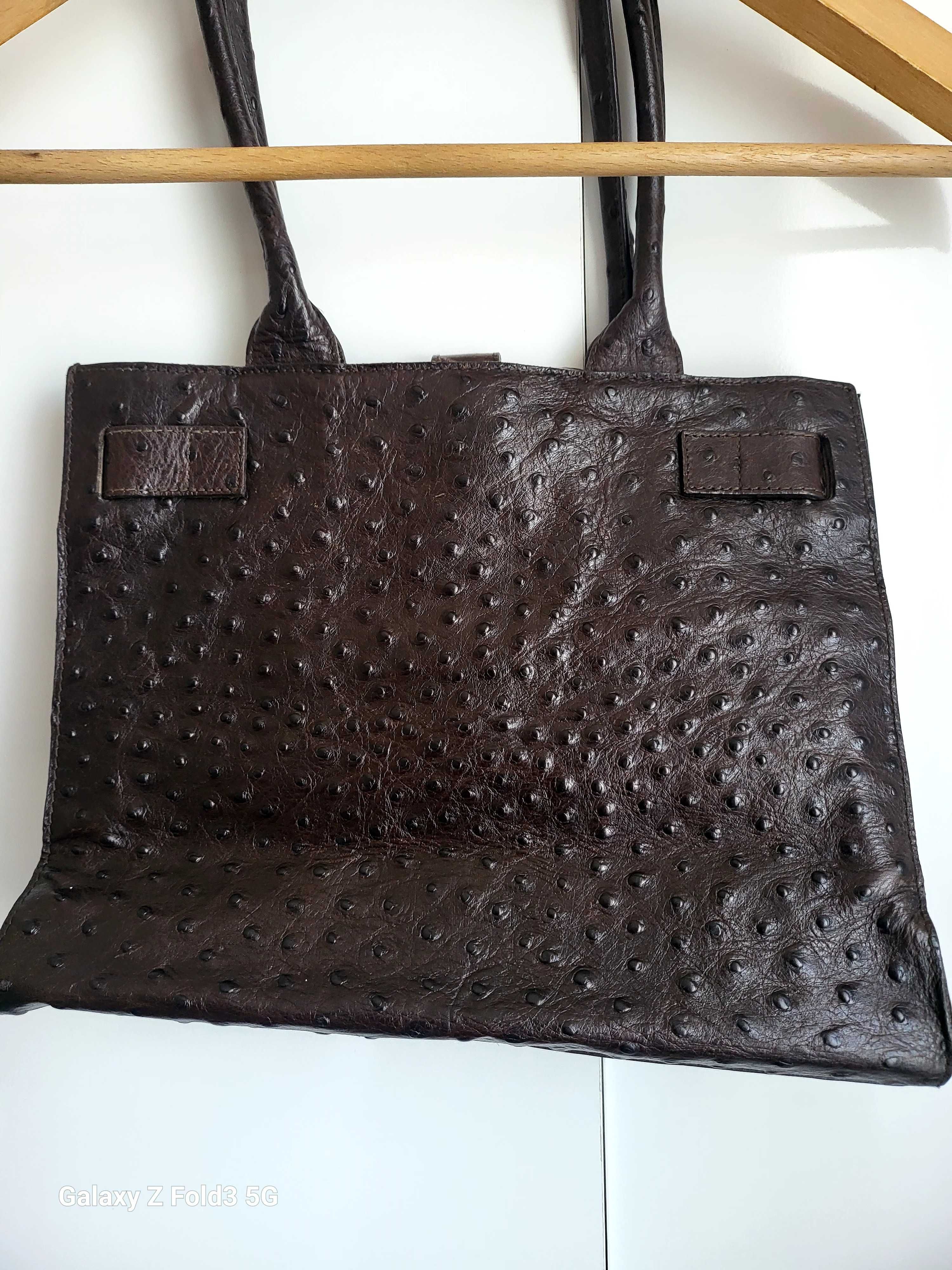 Furla ostrich skin