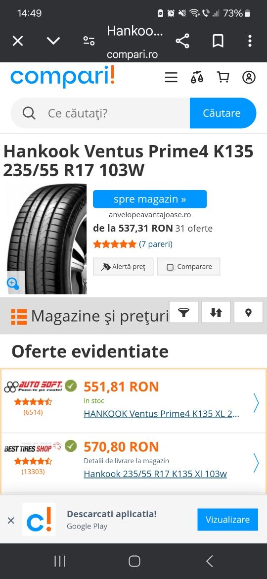 Jante aliaj originale Ford 5x108 R17 cu 235 55 17 roti kuga galaxy s m