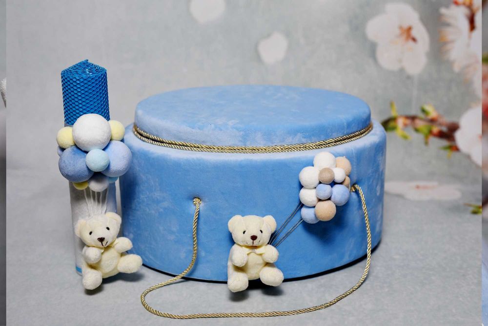 Set Trusou Botez Complet Cutie + Lumanare Botez + Trusou Biserica
