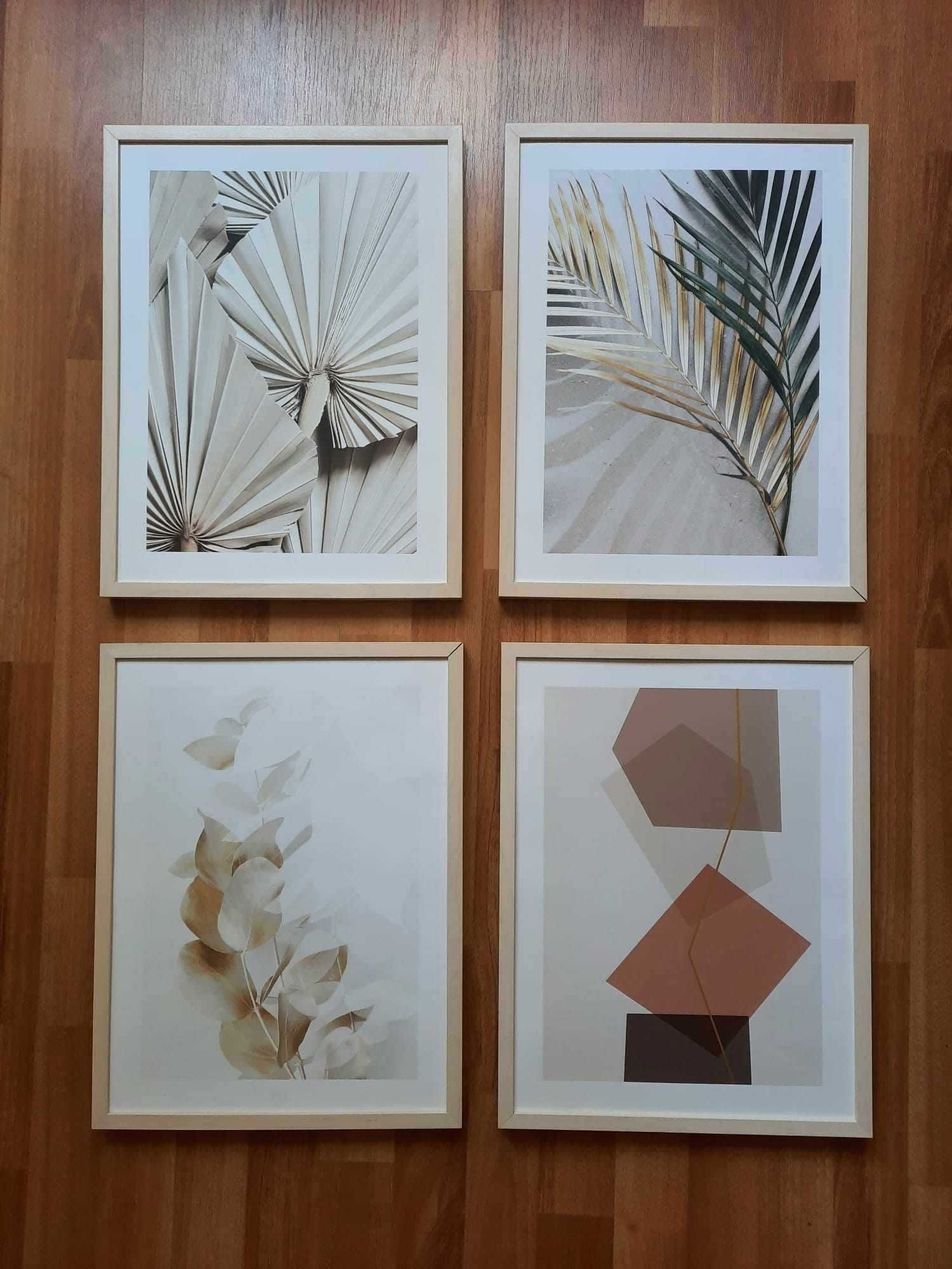 Tablou modern Desenio 30x40 cm rama lemn flori peisaje abstract - Nou