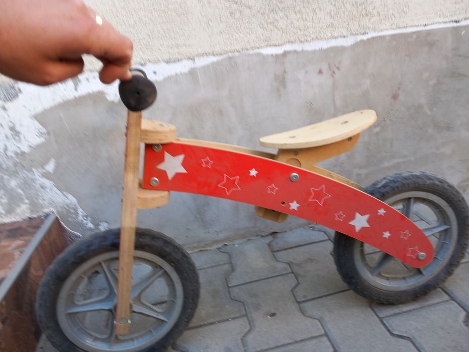 Bicicleta copii lemn