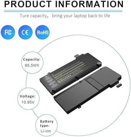 Лаптоп A1322 Батерия MacBook Pro 13 A1278 Mid 2012, 2011, 2010, 2009