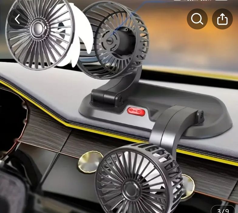Ventilator auto cu doua capete 12 vati
