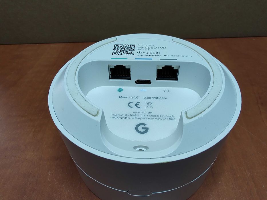 Router Google Wifi AC-1304 Wifi Mesh Home Solution, White