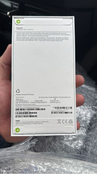 Новый запечатанный черный айфон iphone 15 256 гб gb