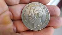 Pумъния Рядка Сребърна Монета  5 леи 1880 г./ Княз Карол I