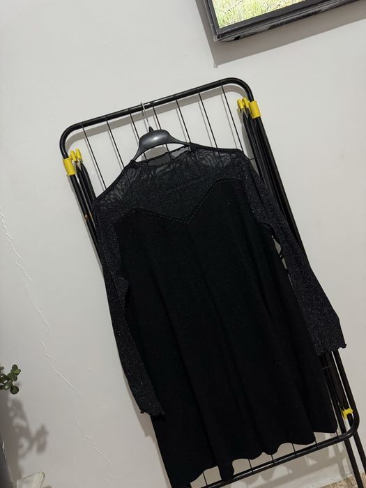 Вечернее платье свободного кроя декольте по рукав тонкая сетка! 46-48