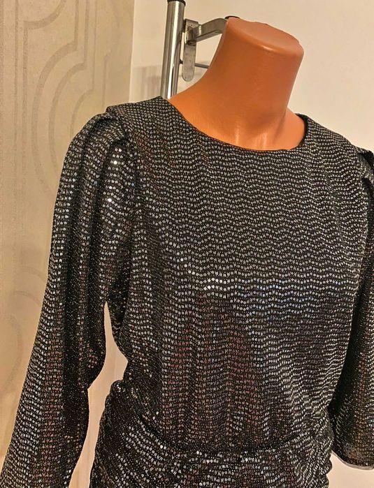 Rochie incretita cu paiete si maneca 3/4 Orsay