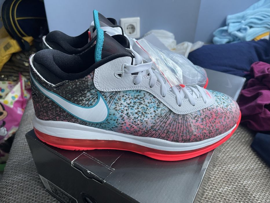 43 Nike Air Max LeBron VIII 8 V/2 Low Miami Nights Jordan Маратонки ON