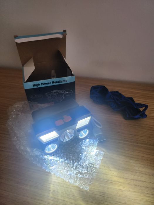 Lanterna led de cap, 4 tipuri de iluminat, acumulator intern, NOUA