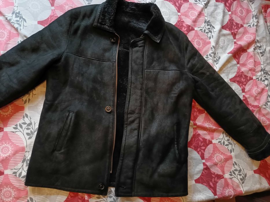 Geaca bărbați iarna tip cojoc / blana, marime XL- XXL ,călduroasă