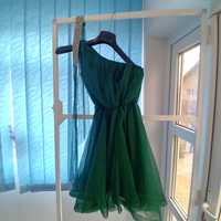 Rochie verde+cordon