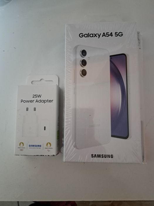 Нов запечатан Samsung A54 5G+супербързо зарядноSamsung.+кейс+протектор