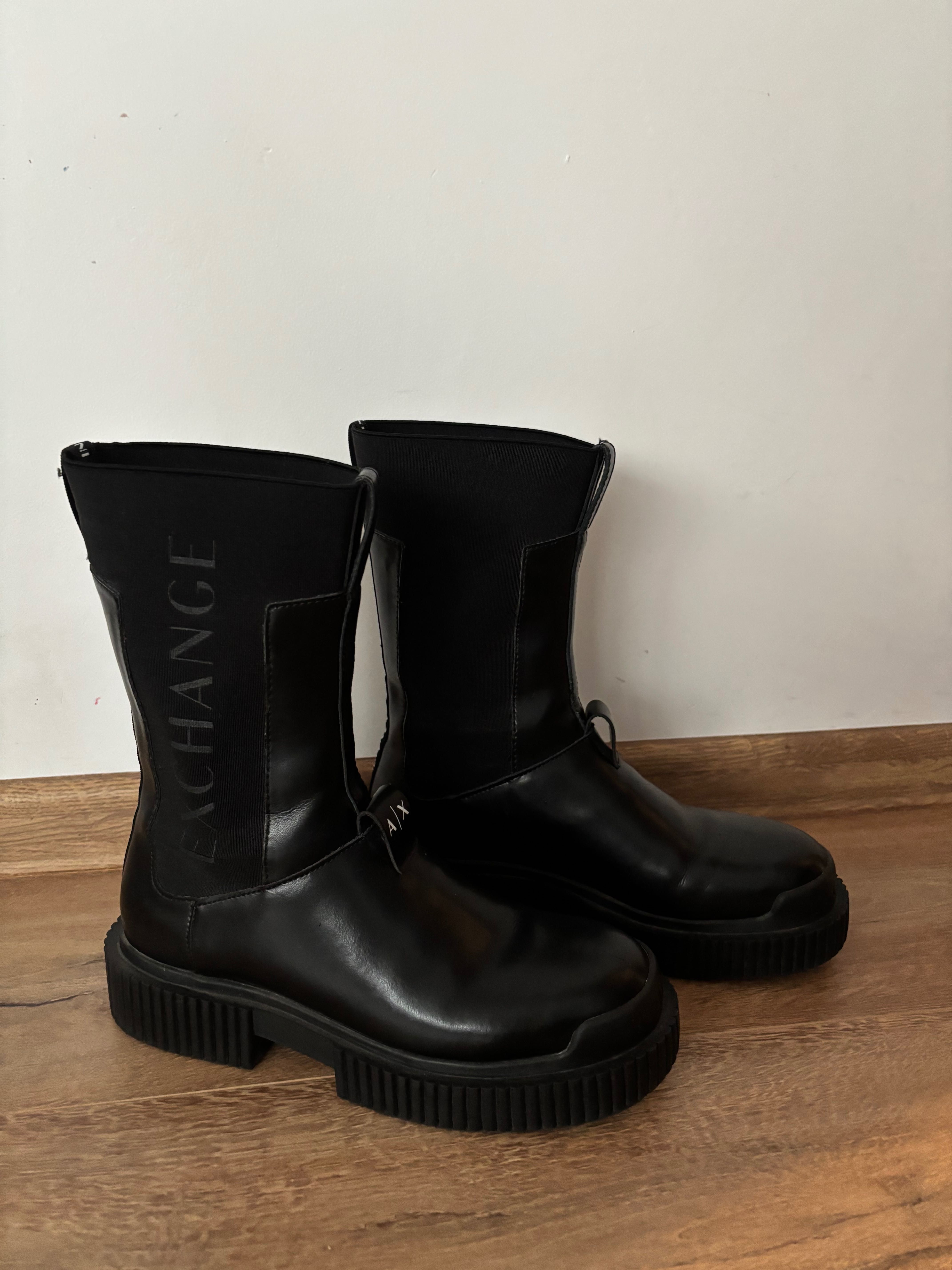 Кожени боти armani exchange