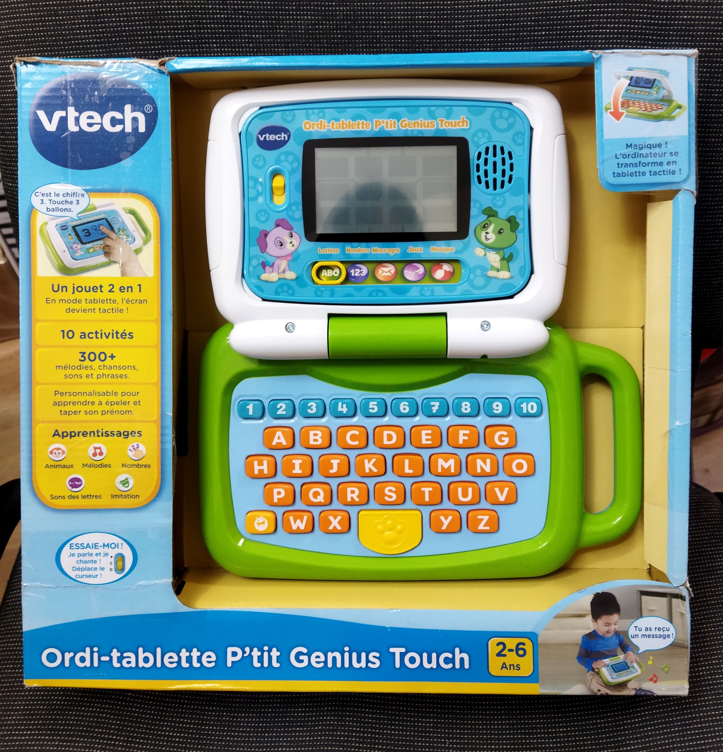 Детски образователен таблет VTech Ordi-P'tit Genius Touch, френска ве