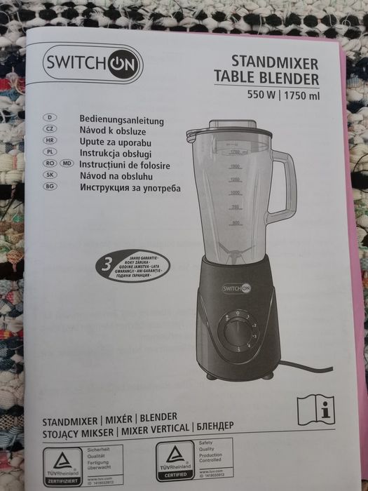 Vând blender Switch On - 550W 1750ml.