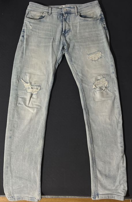 Blugi zara rupti slim fit