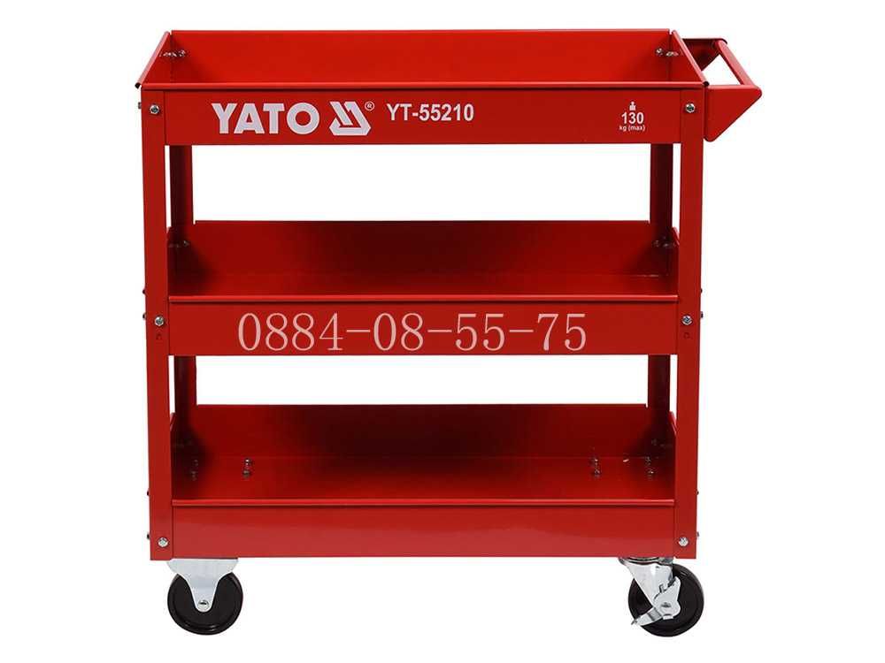 Количка за инструменти с 3 рафта, 130 кг., YATO YT 55210