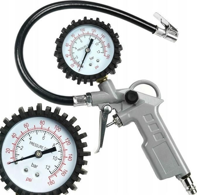 пневматичен пистолет за помпане на гуми 0-15 bar бара in0201
