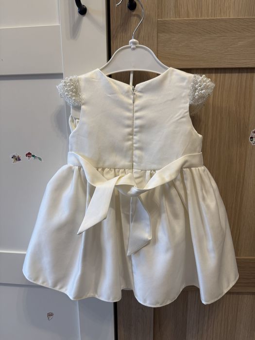 Официална бяла рокля 9-12 месеца