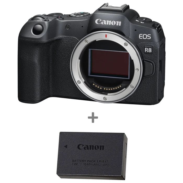 CANON EOS R8 Mirrorless + acumulator extra, SIGILAT, fact + gar F64