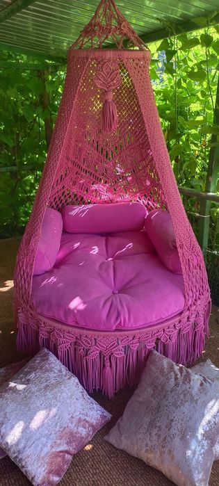 Подвесной гамак "Лотос"  ручной работы