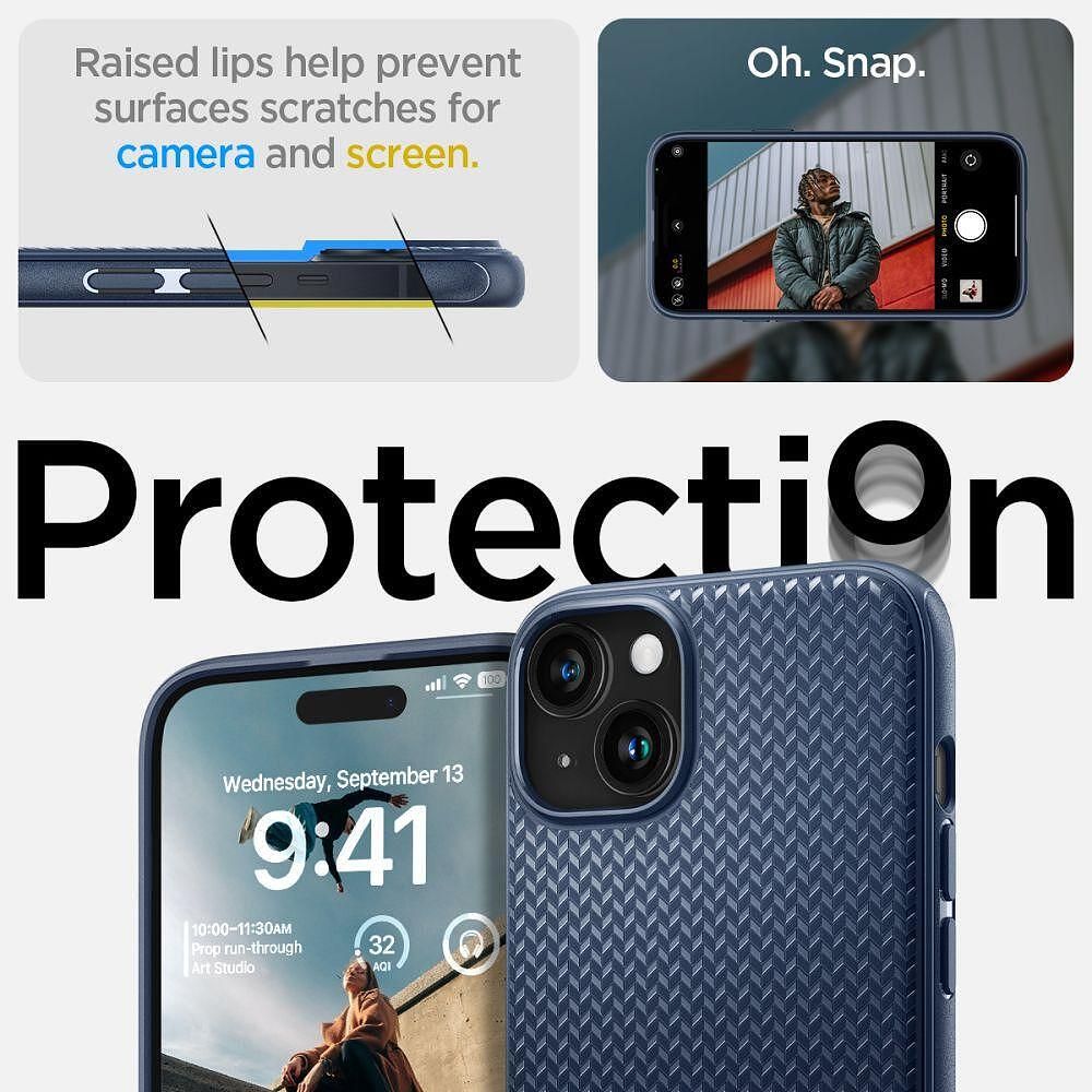 Кейс spigen mag armor magsafe за iphone 15 navy blue