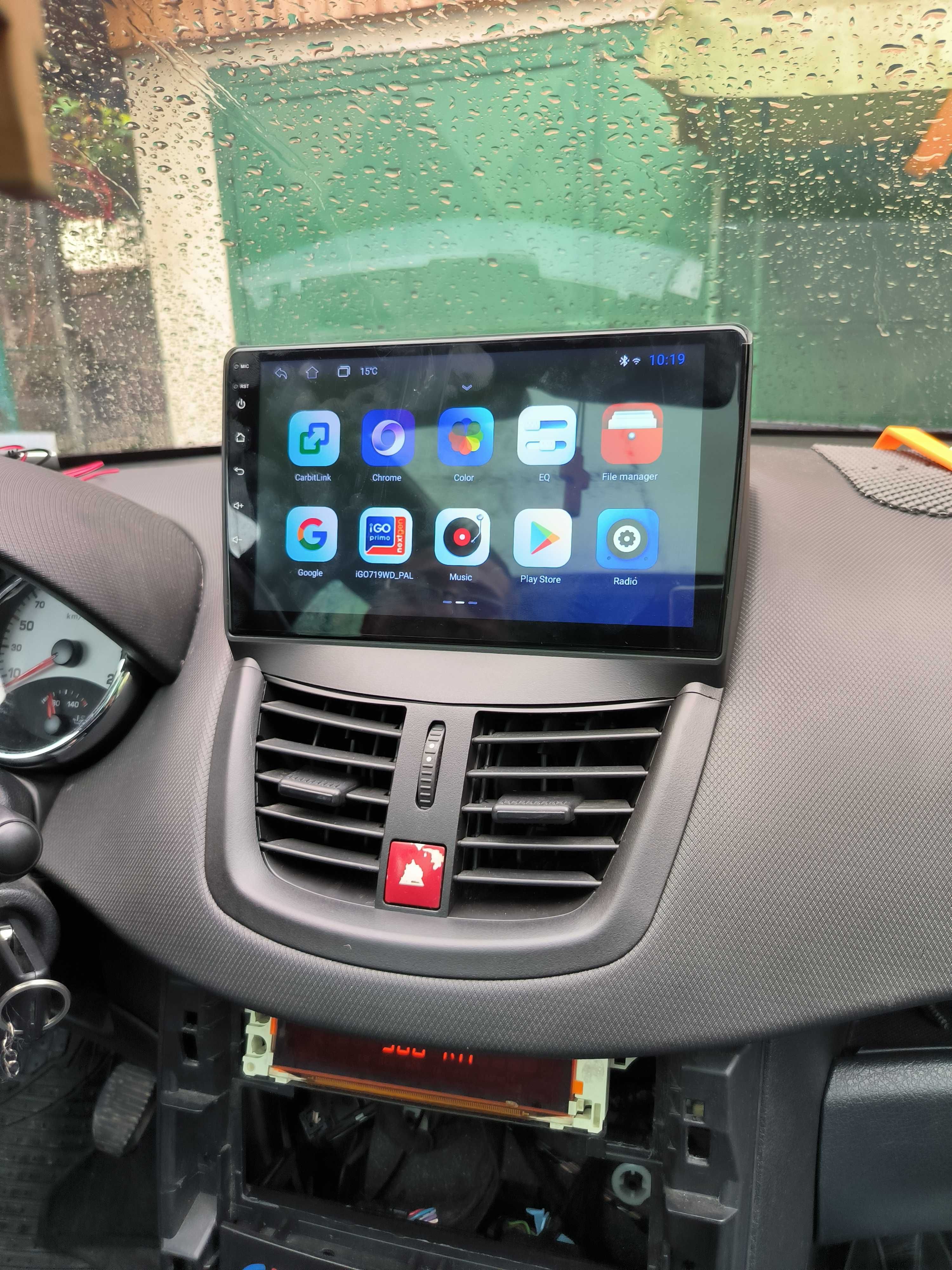 Navigatie android Peugeor 207 GPS Waze YouTube Carplay BT