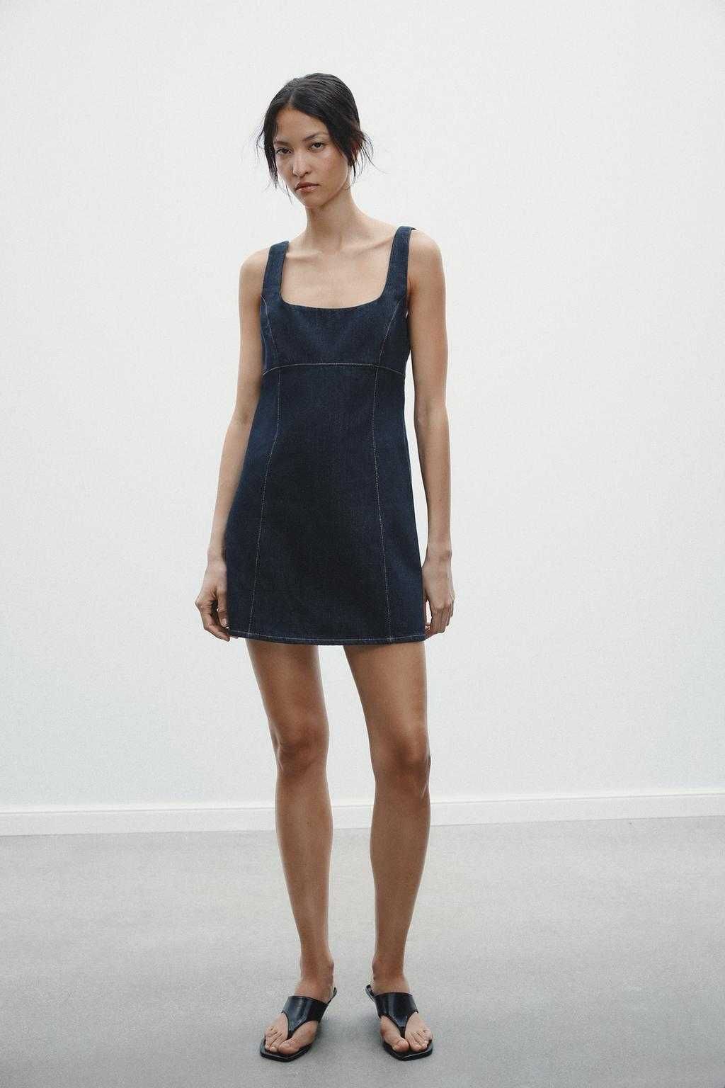 Zara Ново Рокля от Деним. Размер L. Зара. Zara