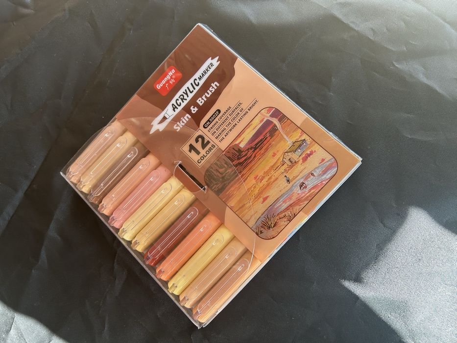 Set 12 markere acrilice multi suprafete