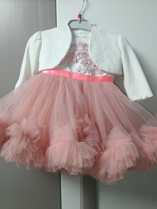 Set rochita 3-6 luni cu bolerou,pantofiori. Predare doar in Oradea.