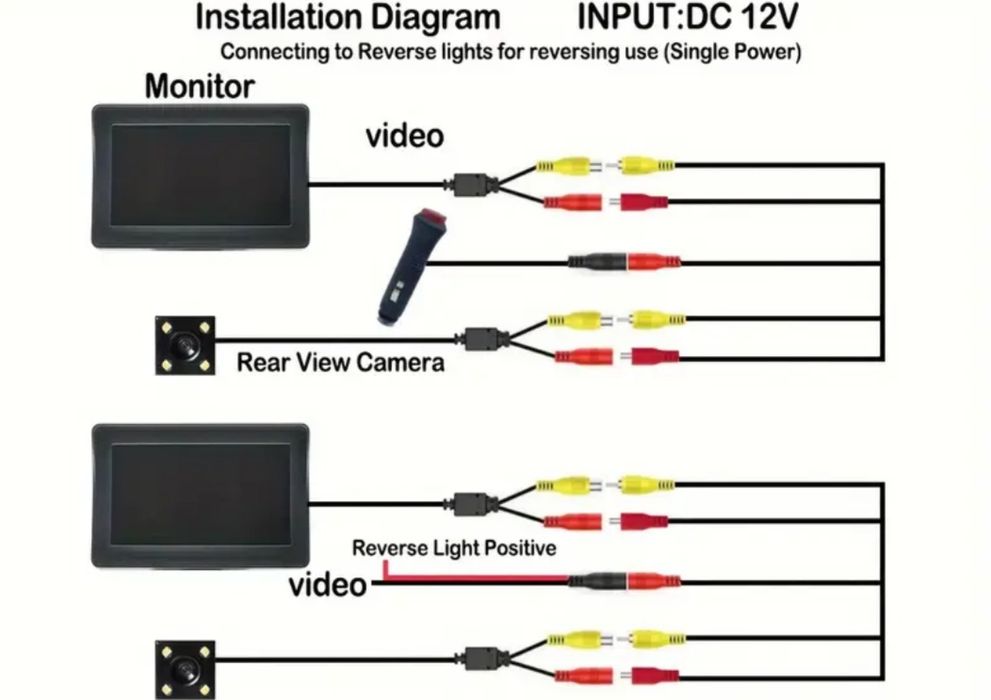 Камера за задно виждане,с 4,3-инча сгъваем екран