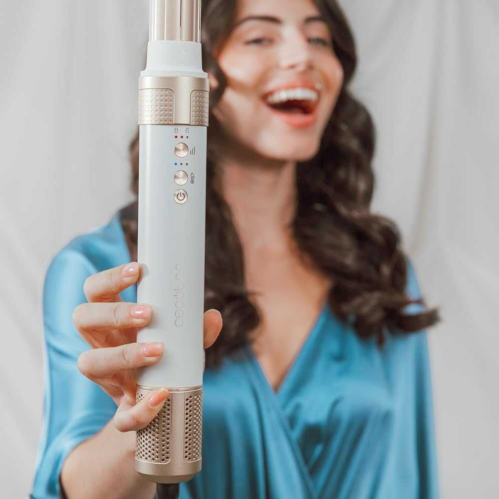 Четка с горещ въздух Cecotec CeramicCare, 12 приставки, AirGlam 1400W
