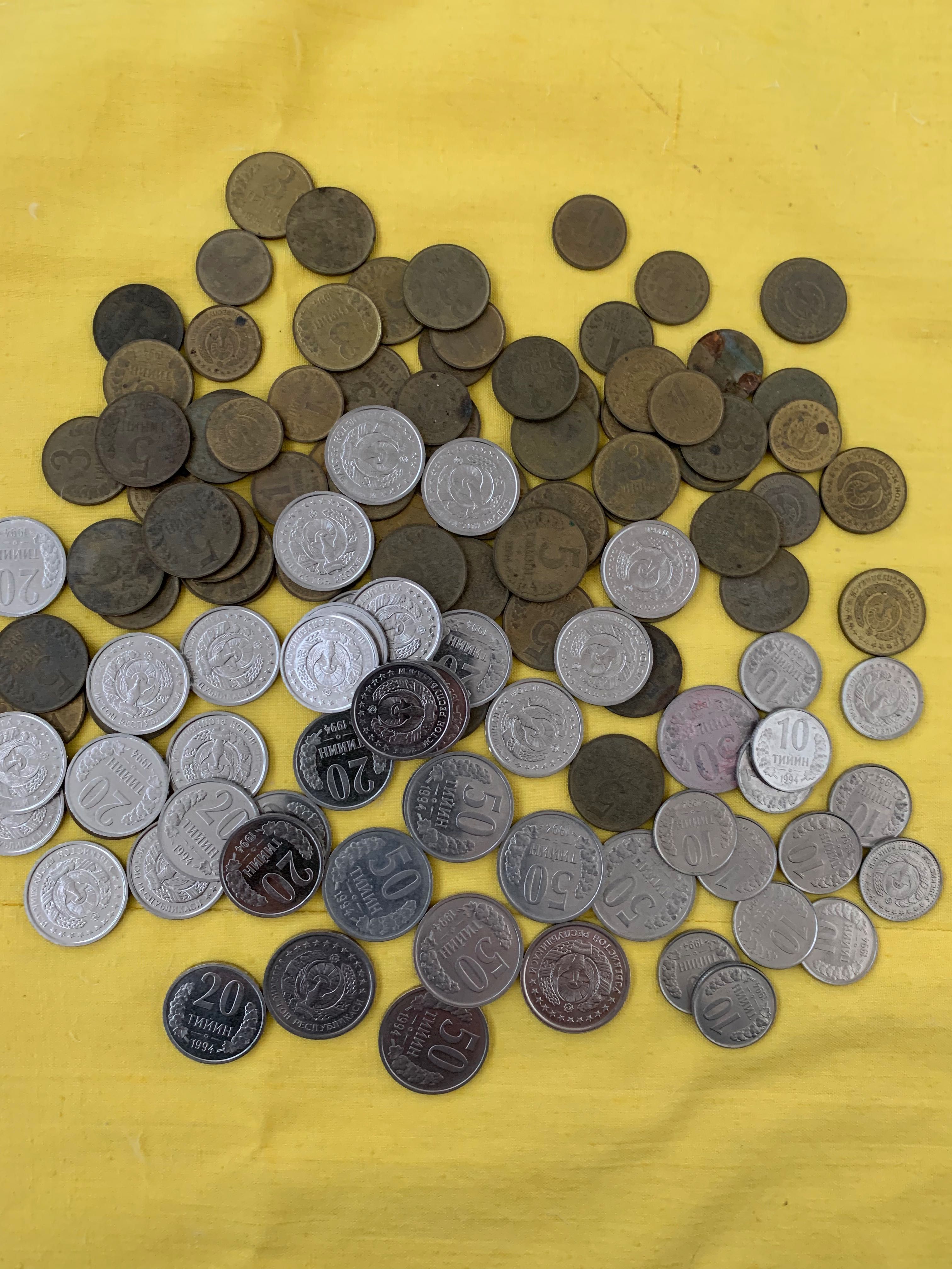 Монеты Узбекистана (тийны)