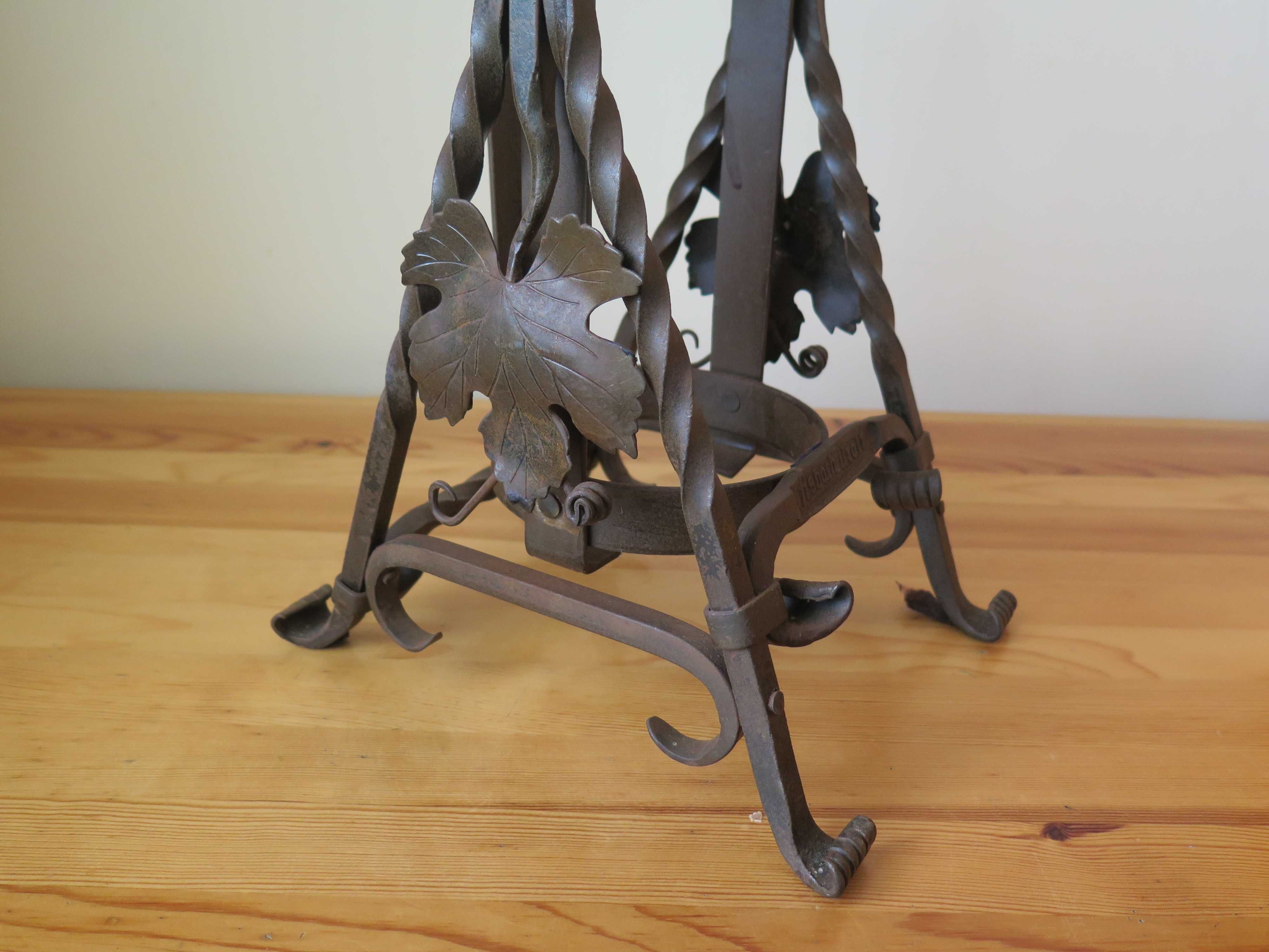 Vintage Asbach-Uralt Wine Bottle Holder/Decanter ,1970г.,ковано желязо